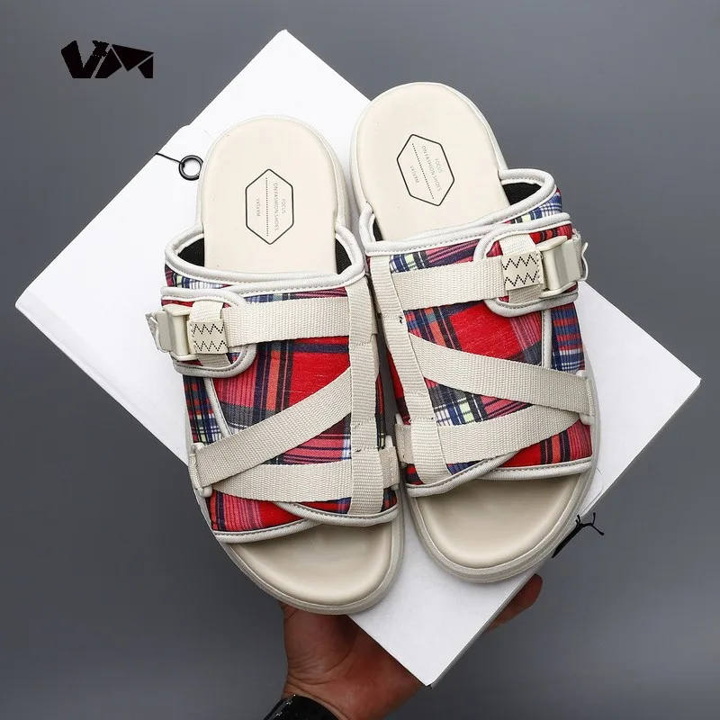 Рождественские летние шлепанцы Visvim мужские повседневные светоотражающие Модные