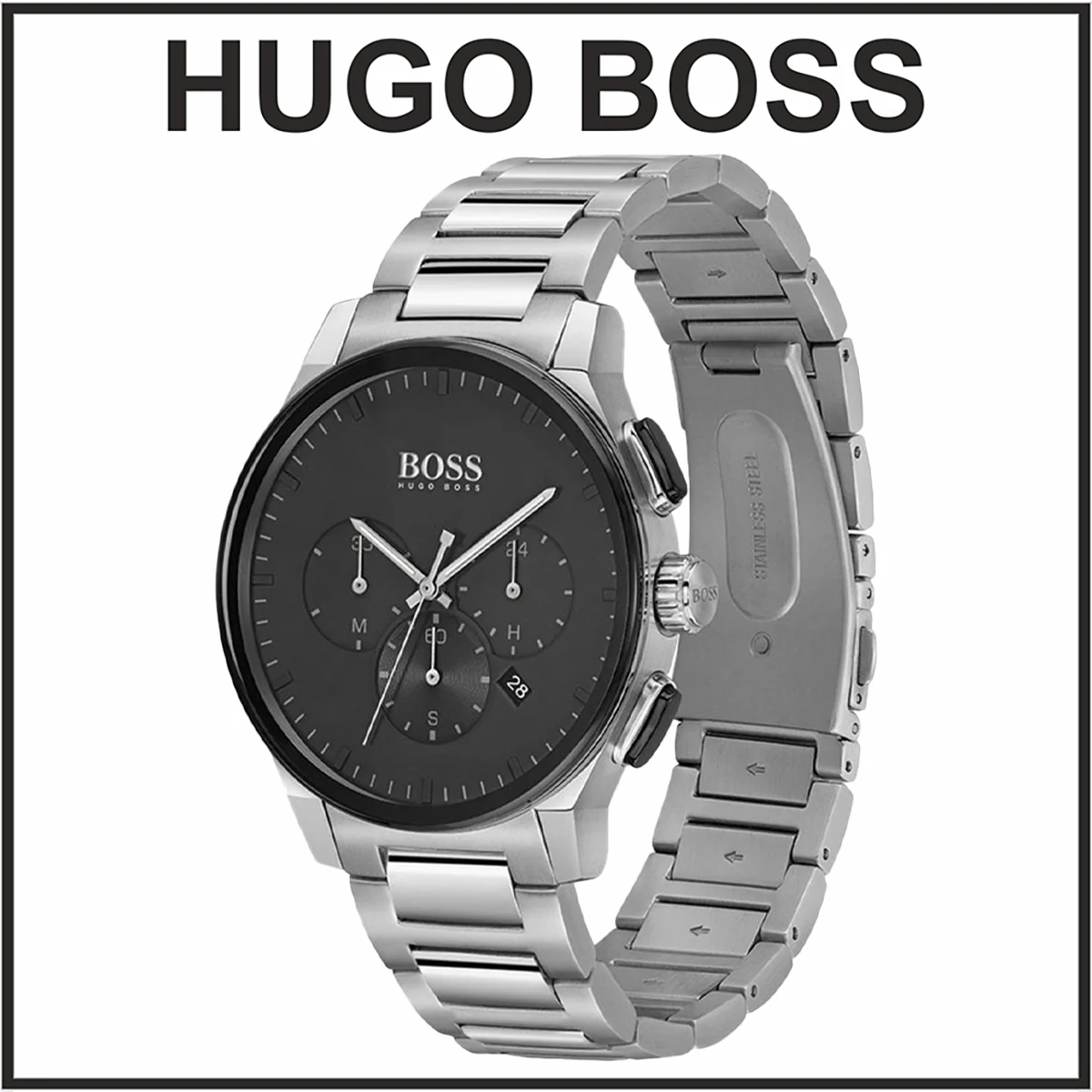 Hugo Boss HB1513762 Серебряный Черный Циферблат