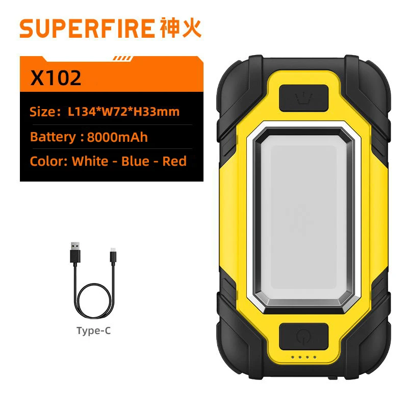 

SUPERFIRE X102 Портативный светодиодный фонарь
