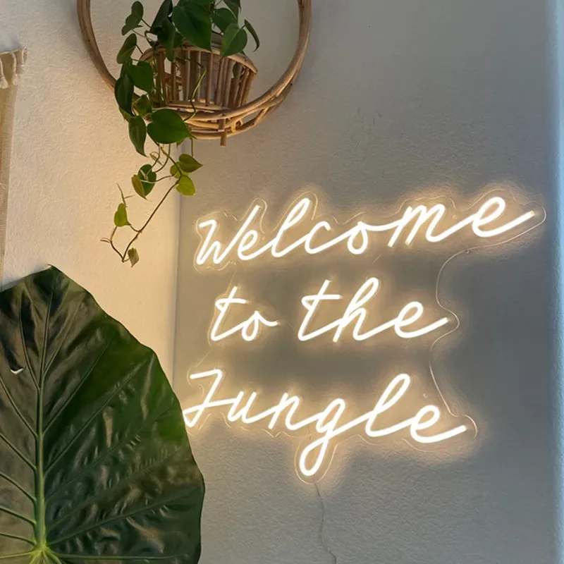 Welcome to the Jungle Neon Sign Custom Led Sign Lighzt Bedroom Home Wall Decor LED Party Light Sign Decorations