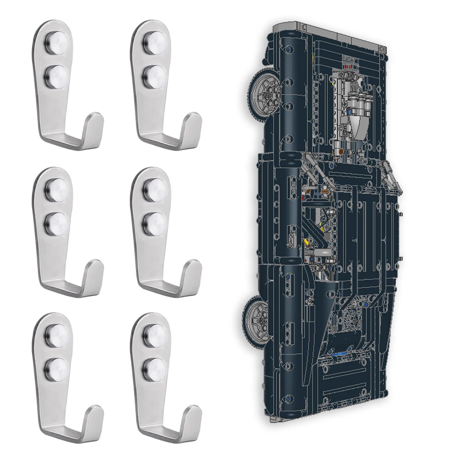 XGREPACK Товары Настенный крючок для Lego Technic 42111 La Dodge Charger de Dom (42111 крючок)