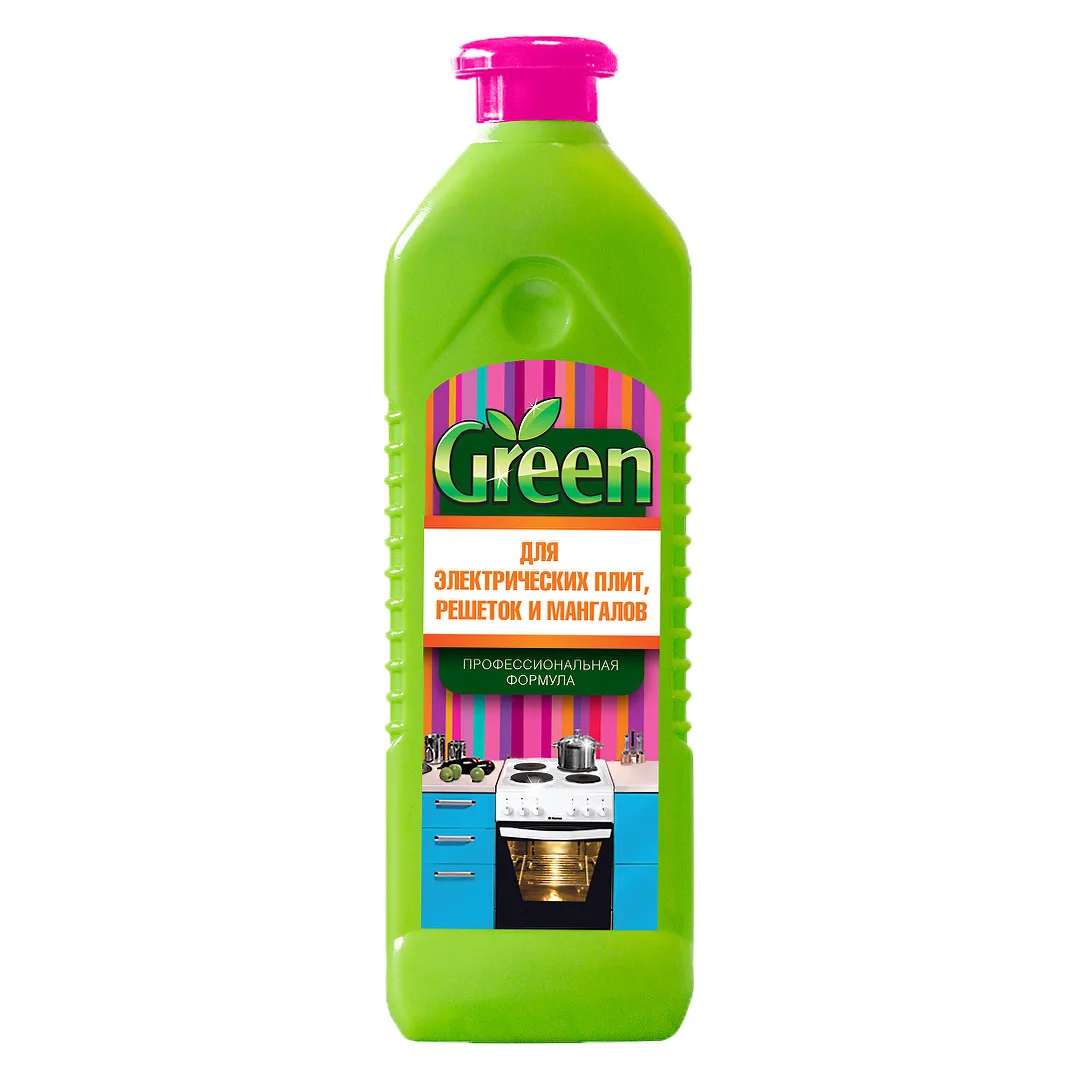 GREEN Гель для чистки электрических плит решеток мангалов 450 гр Дальхимпром |