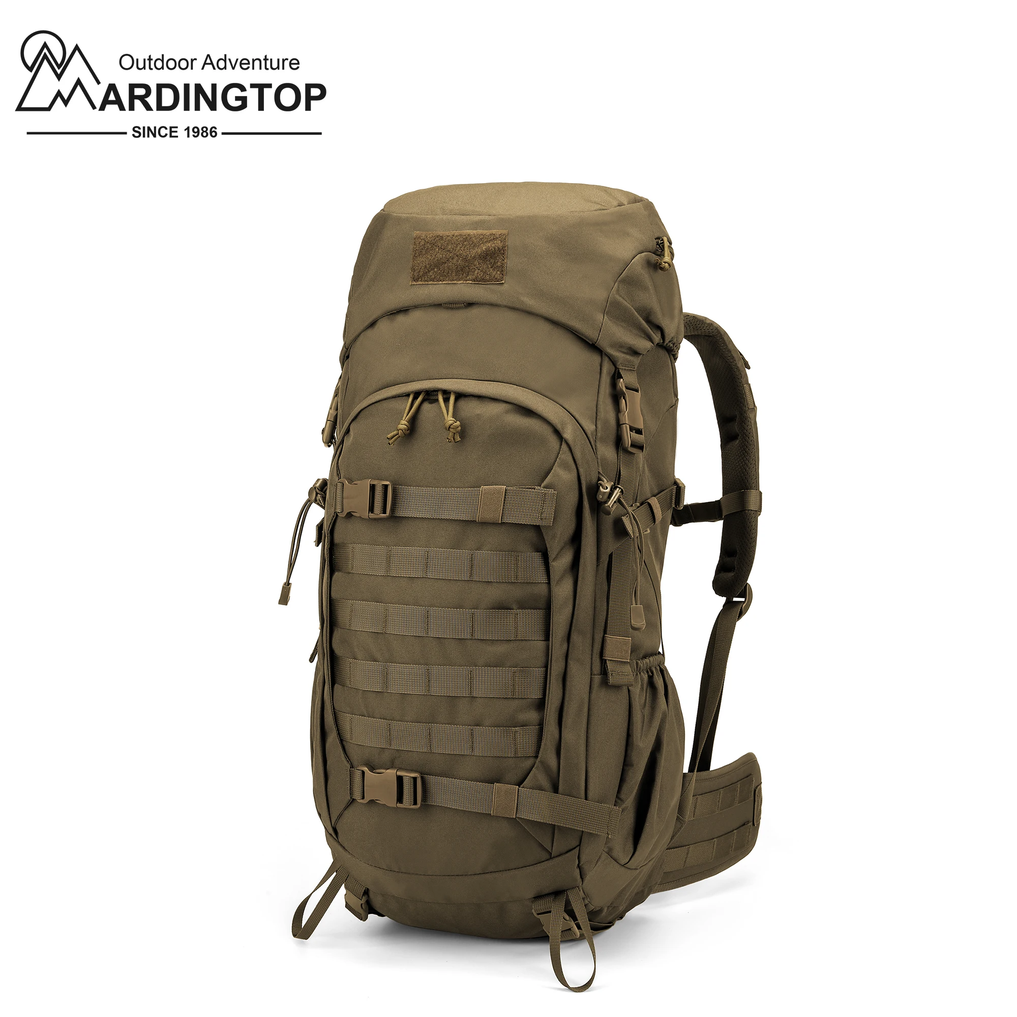 Mardingtop 50L Molle Hiking Internal Frame Backpacks with Rain Cover for Camping Bushcraft Military