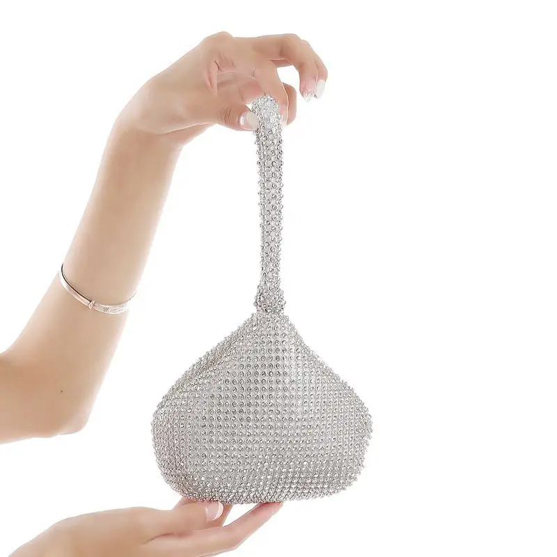 

Clutch Purse for Women Rhinestone Bags and Clutches Triangle Evening Sequin Handbag for Women Evening Wedding Party Prom