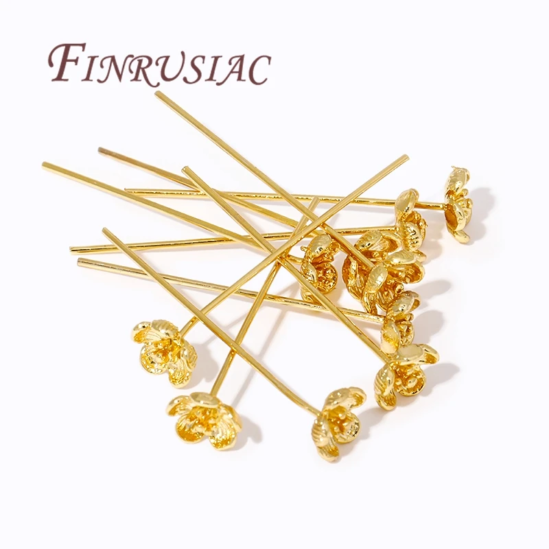 Латунные булавки для бижутерии 5-10 шт