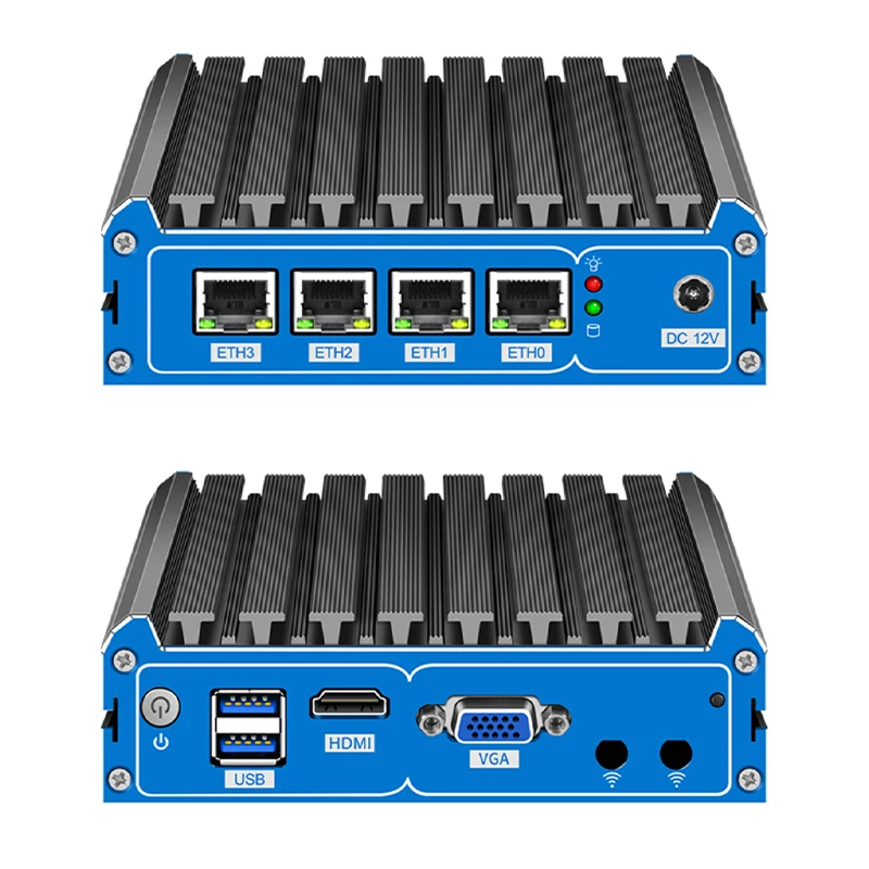 Безвентиляторный мини-ПК Intel Celeron J4125 N4000 N5000 4x 2500M i226 Nic Мини-маршрутизатор-сервер