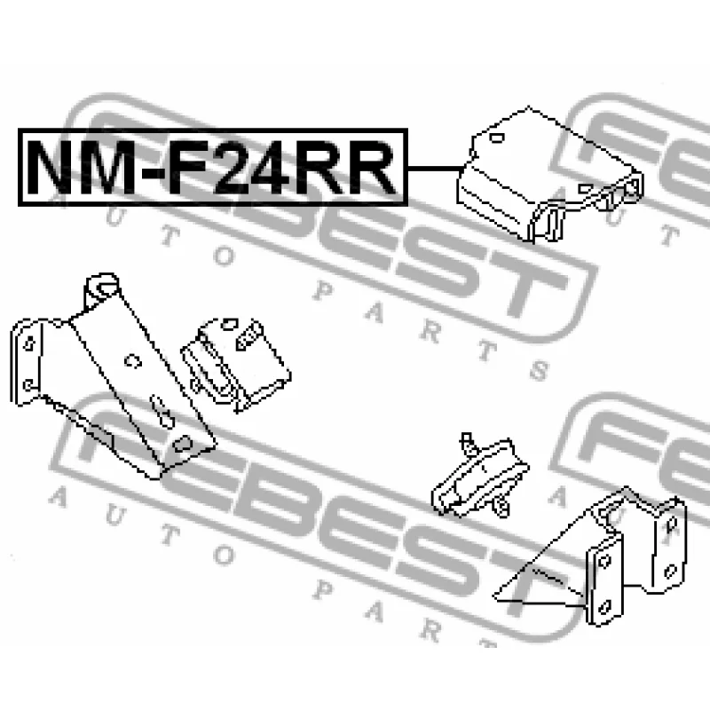 Подушка ДВС задняя / Nissan Atlas 82-07 FEBEST NM-F24RR Опоры двигателя Запчасти |