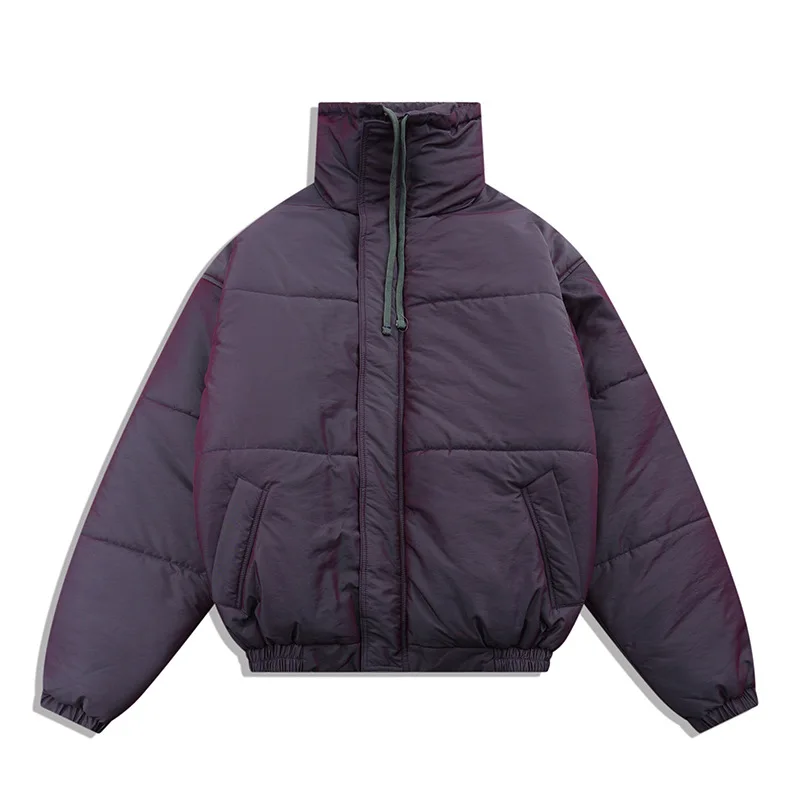 2022 Winter High Street Down Cotton Jacket Trend Cotton Jacket Men And Women Solid Color Thickened Paragraph Cotton Clothing