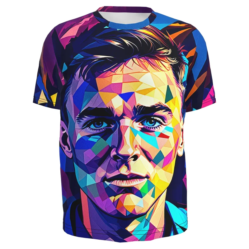 Футболка с этикеткой Bo Nix выполненная на заказ модная футболка портретом Chapman