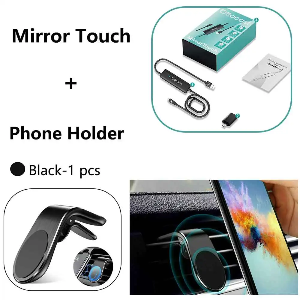

OTTOCAST Mirror Touch Wireless CarPlay Новые автомобильные аксессуары для iOS Mirror Android Mirror Screencast для VW Benz Audi Kia Toyota