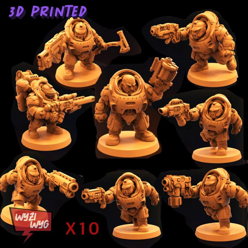 

Space Midget Miniature, Guard Figure, Plasma Gun, HD 3D Printed Resin Heart Model, Action Pioneer Proxy Wargame DnD