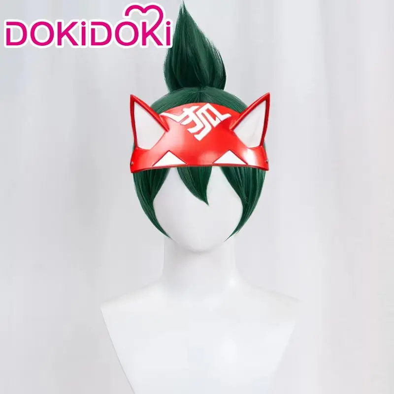 Косплей-парик DokiDoki Game Overwatch 2 повязка на голову с маской Кирико красная маска