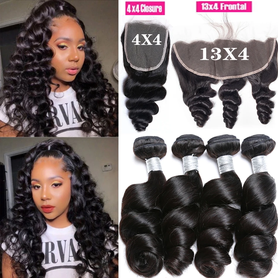 

Волнистые 3 пряди с застежкой на шнуровке 12 А, бразильские спереди, Remy 100% необработанные натуральные человеческие плотные волосы с закрываю...