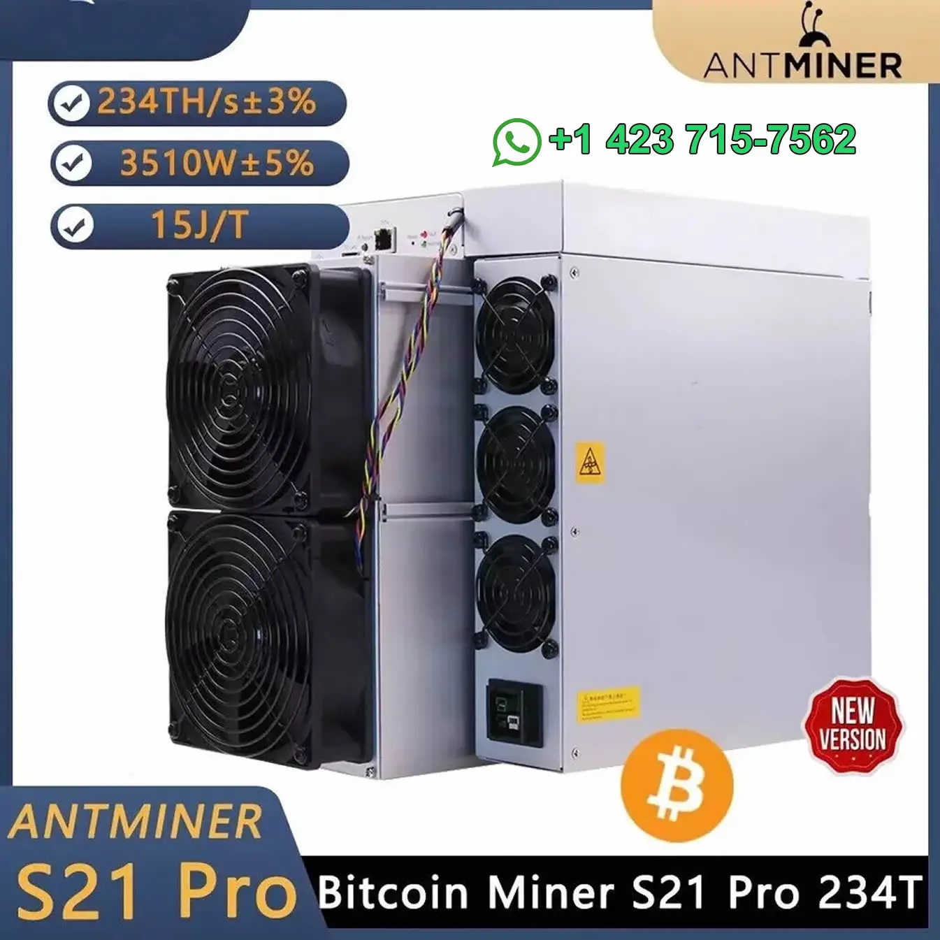 SM Bitmain Antminer S21 Pro 234T 3510W Биткоин BTC ASIC Miner