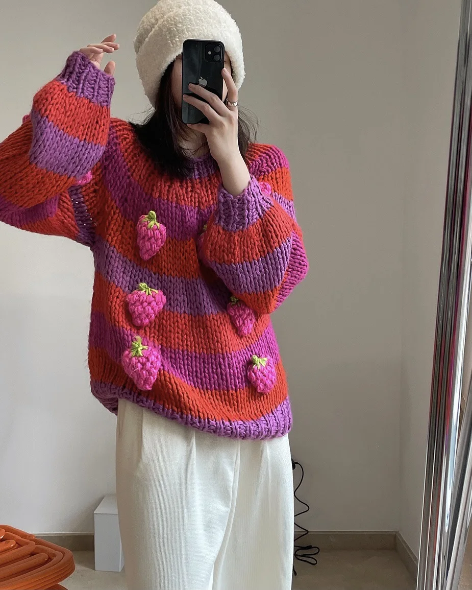 new woman beautiful design long oversized sweater enlarge