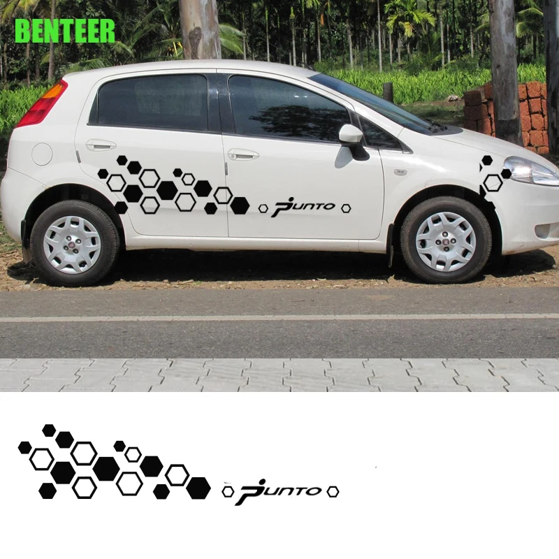 

Наклейка на кузов автомобиля Fiat Punto, 2 шт., автомобильные аксессуары, наклейка