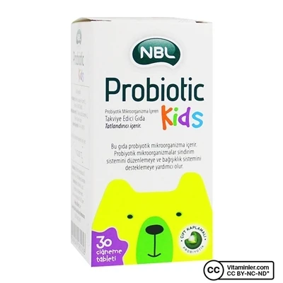 

NBL Probiotic Kids 30 chewable tablets with 2.3 billion active probiotics