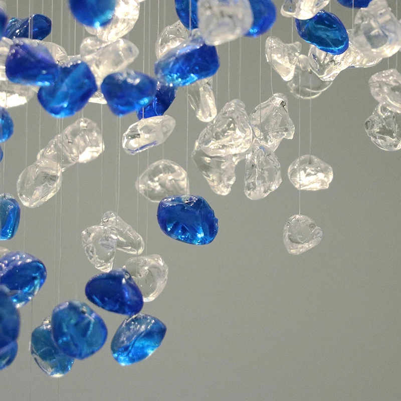 Современная хрустальная люстра из камня Подвесная лампа для столовой домашний