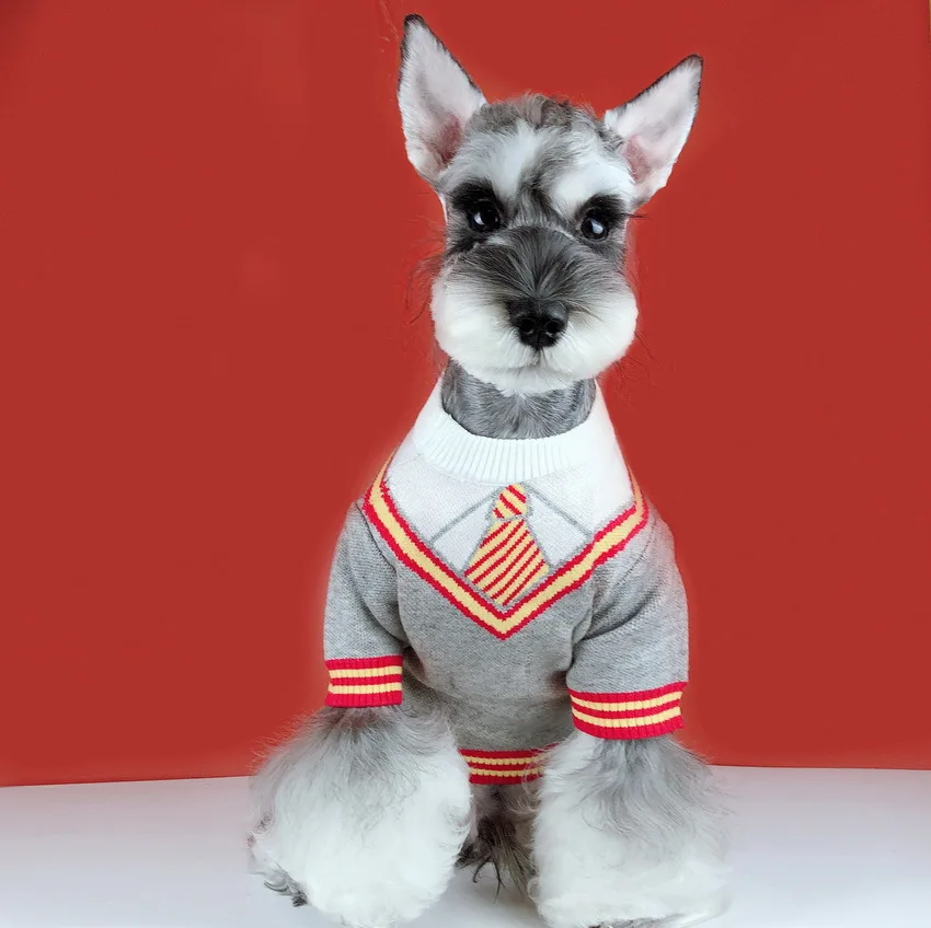 

Large Dog Cat Autumn Winter Cosplay Outfit Featuring Cinema-themed Harry Tie Gentleman Sweater Pet Clothes Small Puppy 2023