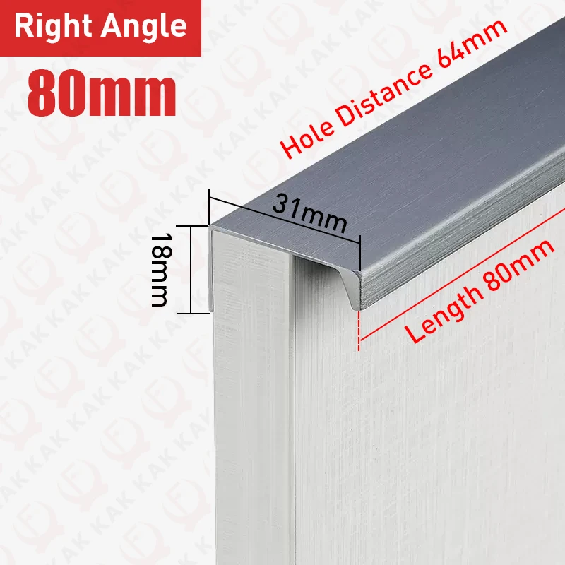 

Ручки для шкафов KAK жемчужно-серые алюминиевые