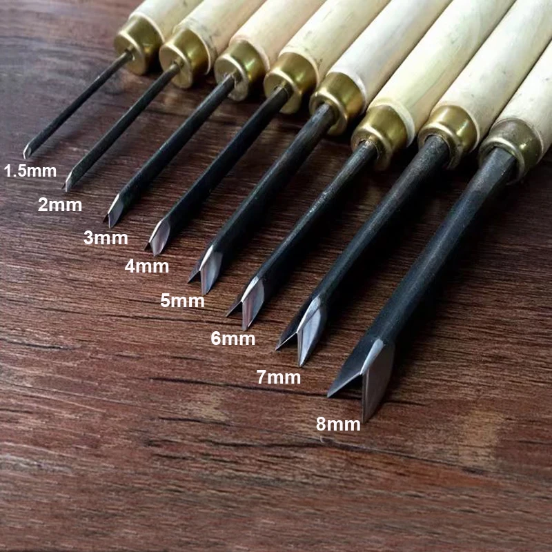 Ножи для резьбы по дереву LISM набор из 4 шт.