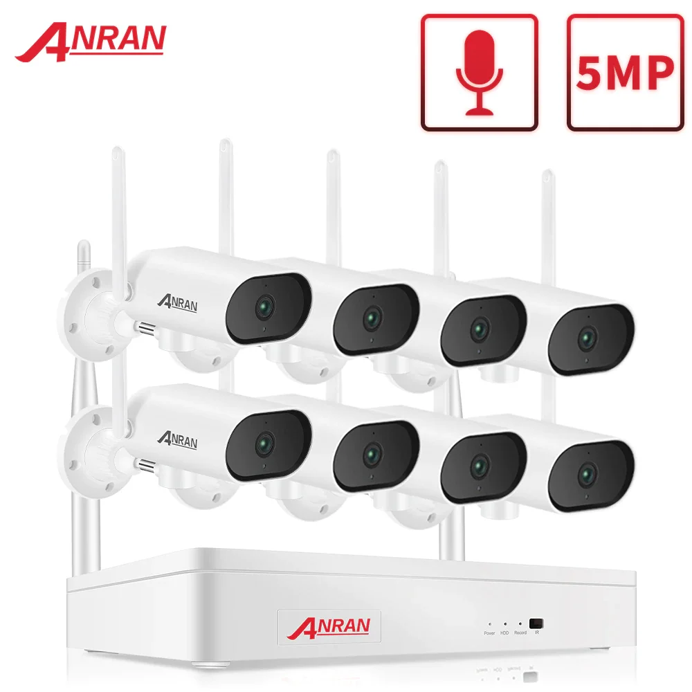 ANRAN Система камер 5MP с панорамированием и наклоном WiFi наблюдение 8CH NVR cctv видео