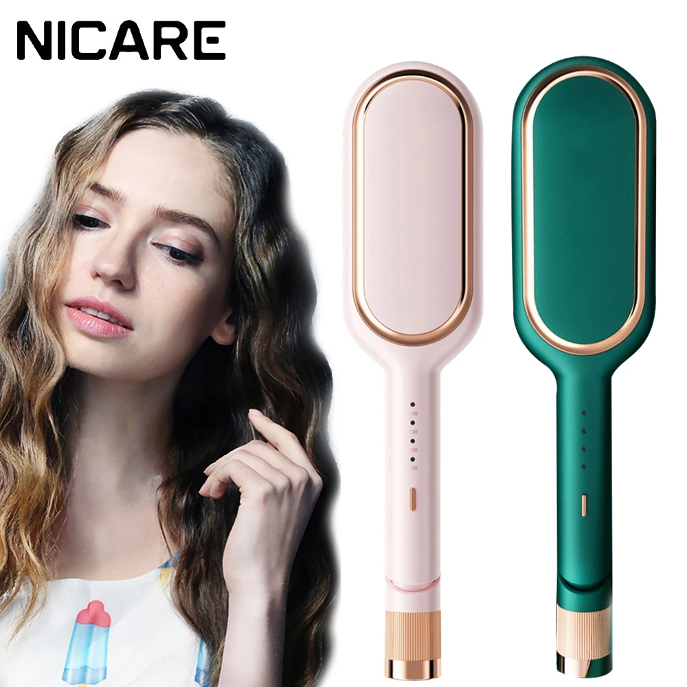 

NICARE Egg Roll Hair Curler 2 Barrels Curling Irons Wand Ceramic Triple Barrel Fast Wave Iron Stick Curly Home Hair Styling Tool