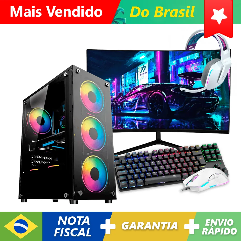 

Full PC Gamer Ryzen 5 5600G 16GB RAM HD 1TB + 21.5 Monitor + Kit Gamer Keyboard, Mouse and Headset, Hayom