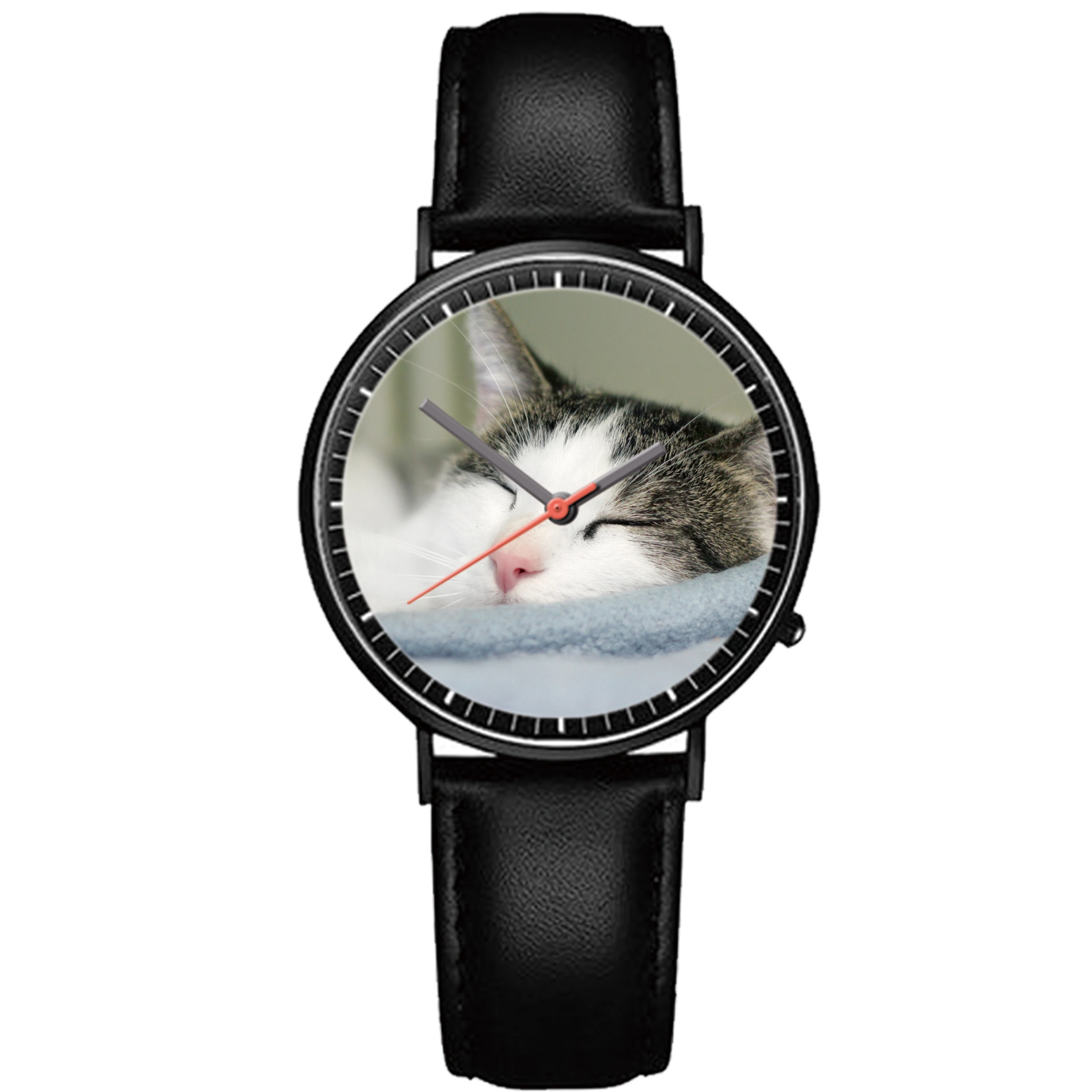 Часы MISS WHITE с изображением кошки часы для учеников средней школы уникальный