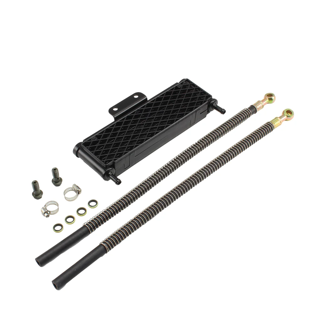 

масляный радиатор для мотоцикла 250cc мотоциклетный масляный радиатор, охладитель, система охлаждения для KTM Honda, универсальный 4-рядный велосипед для грязи, мотоцикл, мотокросс, эндуро