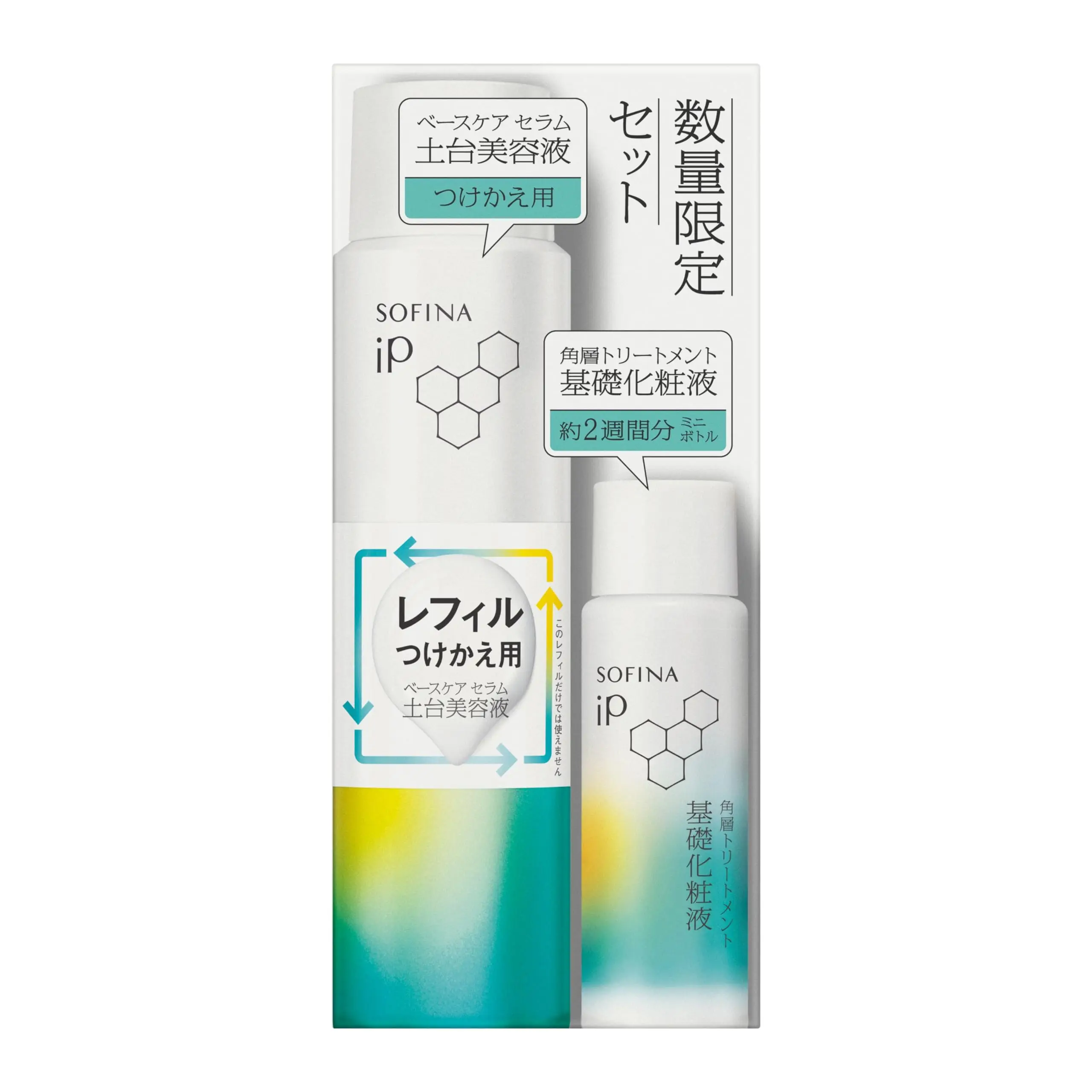 Продукт проекта Sofina iP base serum refill lotion mini set +