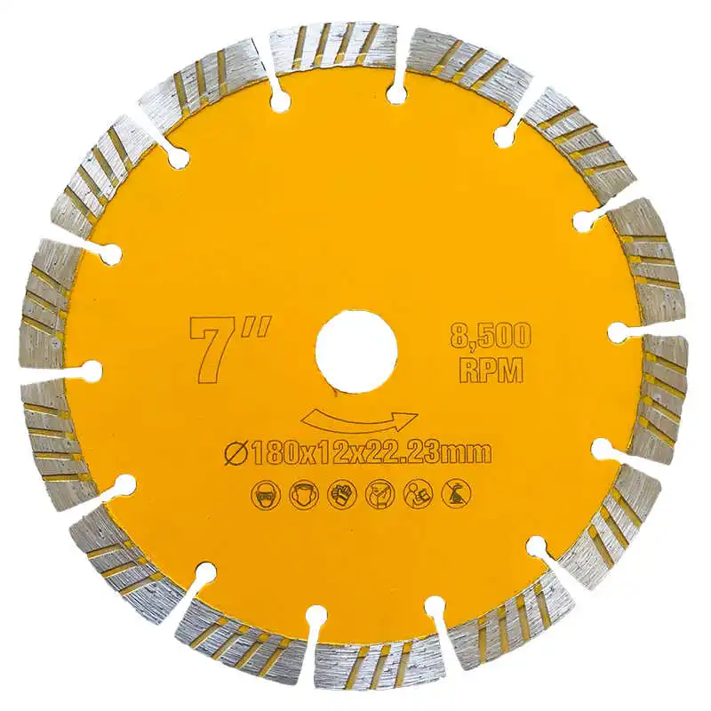 Sharp 7inch TOP Quality Diamond Circular Saw Blade Disc 180x12x22.23mm Cutting Wheel For Reinforced Concrete,Hard Stones,Masonry