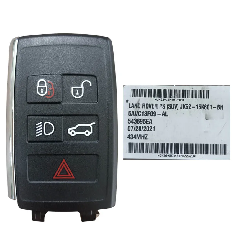 

Смарт-ключ CN004038 OEM для Land/Range Rover 4 + 1, 434 МГц, HITAG PRO Chip, Деталь №: PS(SUV)