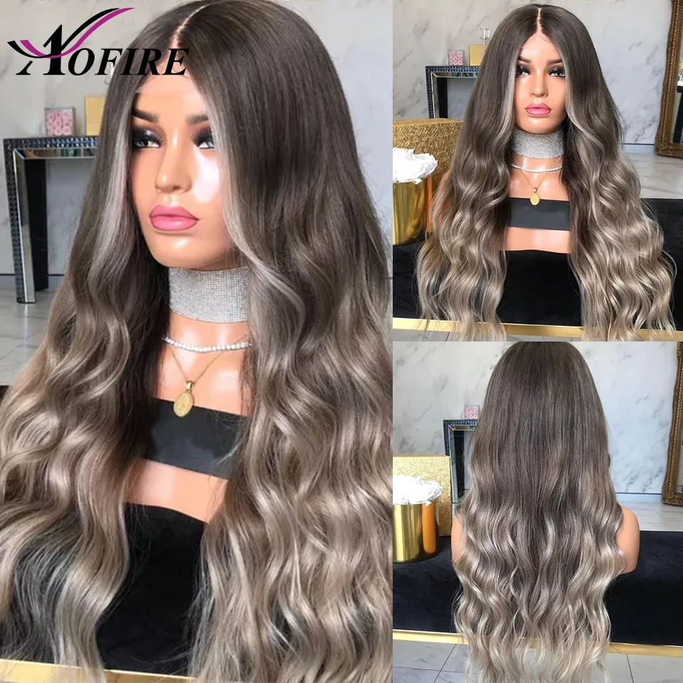 

30 200% Density Ash Blonde Brown Lace Front Wigs Body Wave Brazilian Human Hair Lace Front Wigs HD Transparent Lace Frontal Wigs