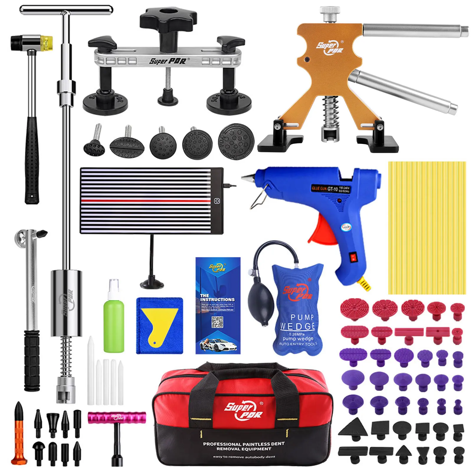 

Professional Car Dent Repair Tools Paintless Dent Repair Kit Auto Paintless Body Dent Removal Remover Kits Dent Puller for Cars