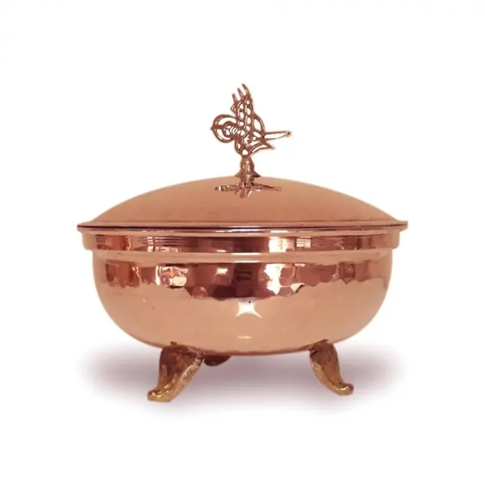 

New Ottomon Style Turkish Traditional Sugar Serving Bowl 13 cm Copper Handcrafted Handmade High Quality Arabic Morocco Antique