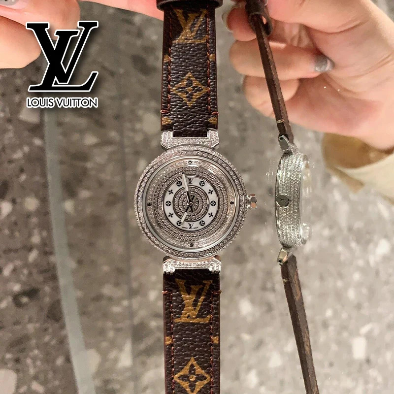 Часы в стиле Louis Vuitton новинка 2024 года европейские и американские модные роскошные