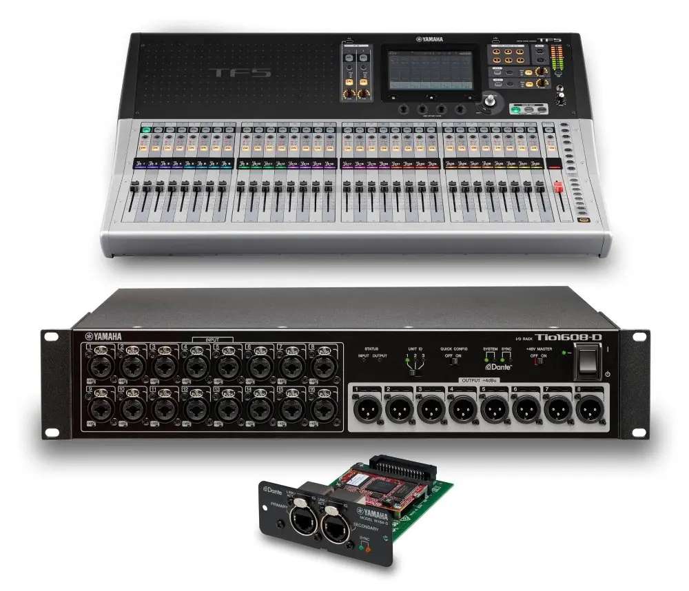 

95%Big Discount Sales Yamaha TF5 32-Ch Digital Mixer with Tio1608-D Dante Stage Box and Expansion Card