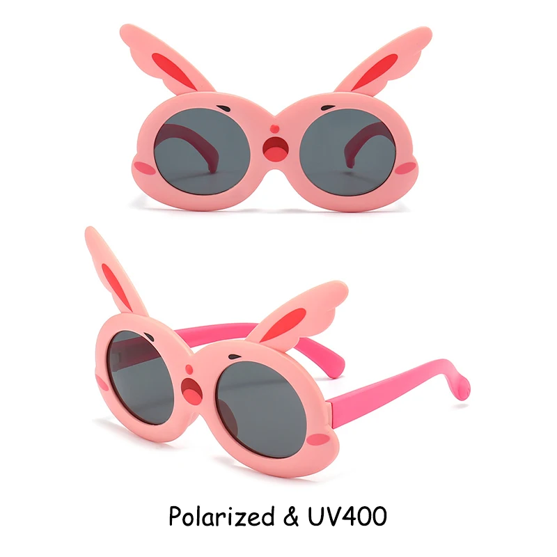 

Детские солнцезащитные очки Babieojo с поляризованными линзами, защита UV400, солнцезащитные очки для девочек, детские очки с мультяшным кроликом для возраста 4-10 лет