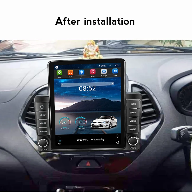 Android 11 Carplay 4G LTE для Tesla вертикальное автомобильное радио видео Ford Figo 2015 2016 2017 2018