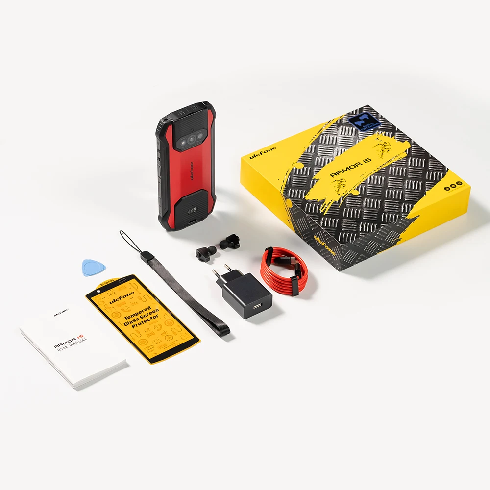 Ulefone Armor 15 Защищенный телефон Android 12 Встроенные наушники TWS Смартфон 6600 мАч 6 ГБ +128