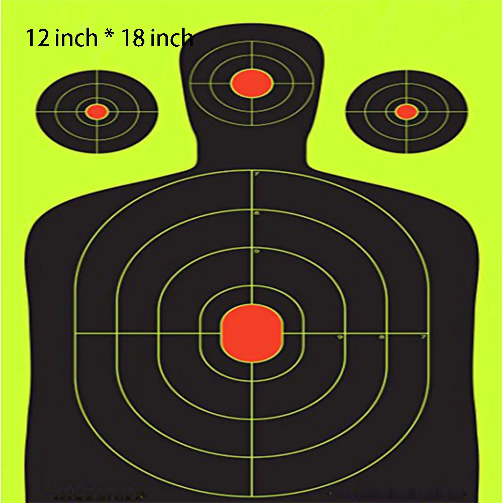 

3 open Fluorescent Green Gun Shooting Target Shooting Stickers Stickers Self-adhesive Bow And Arrow Darts Aiming Stickers