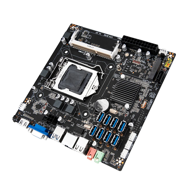 

Новинка материнская плата 8 GPU ATX B75E для майнинга ЦП криптовалюты MSATA CPU FAN Ethereum Биткойн без запаха LGA1155 с 8 * USB 3.0 поддержка DDR3