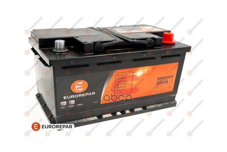 Аккумулятор Акб Agm  70ah-760a, B13, 20,7kg, L3 - 278x175x190 EUROREPAR арт. 1620012780