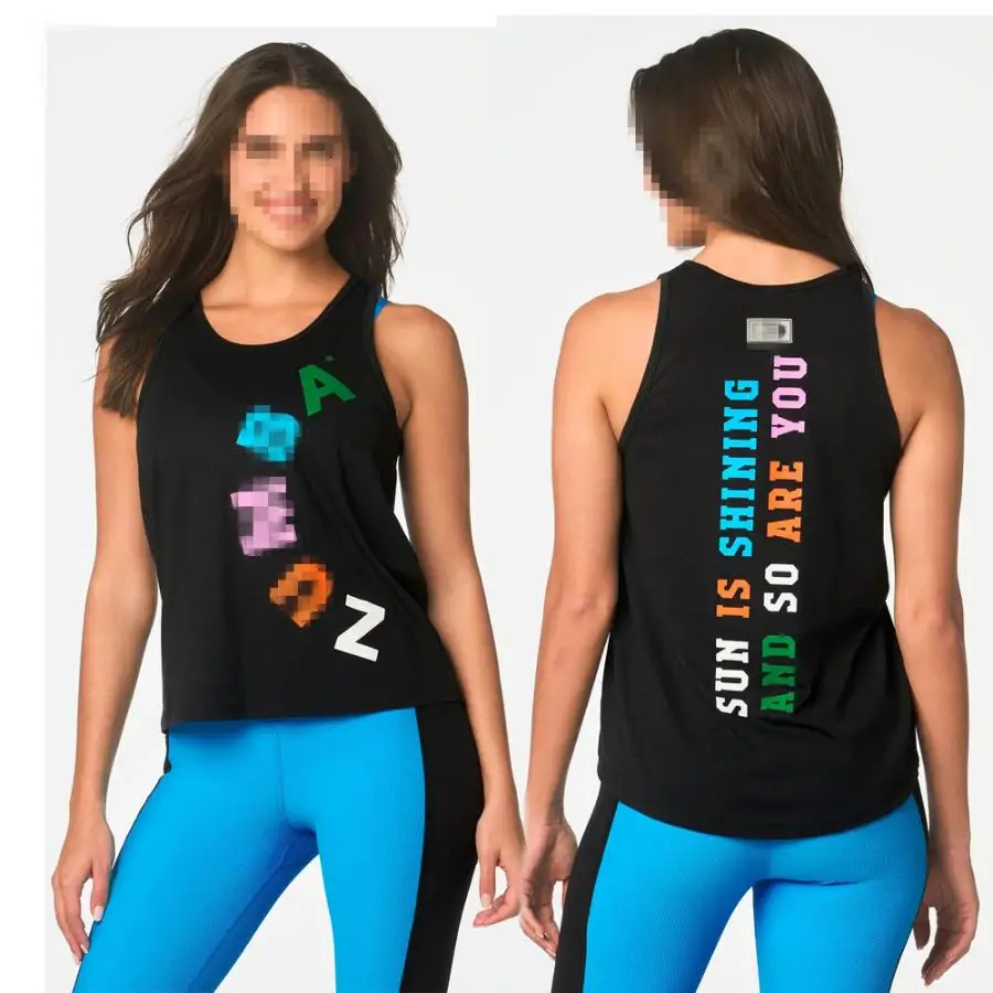

ZB ZW fitness wear men and women's groups running sports dancing undershirt tops