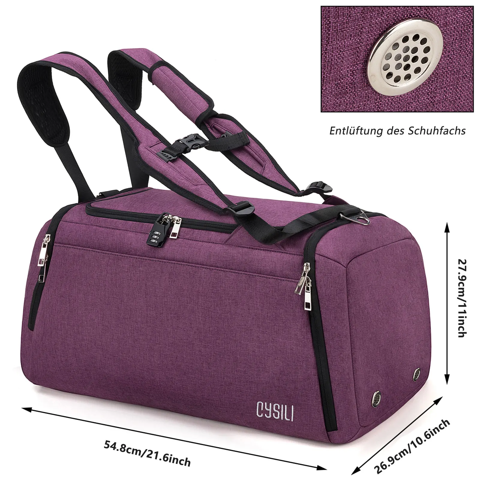 Спортивная сумка с отдельным отделением для обуви идеально подходящая