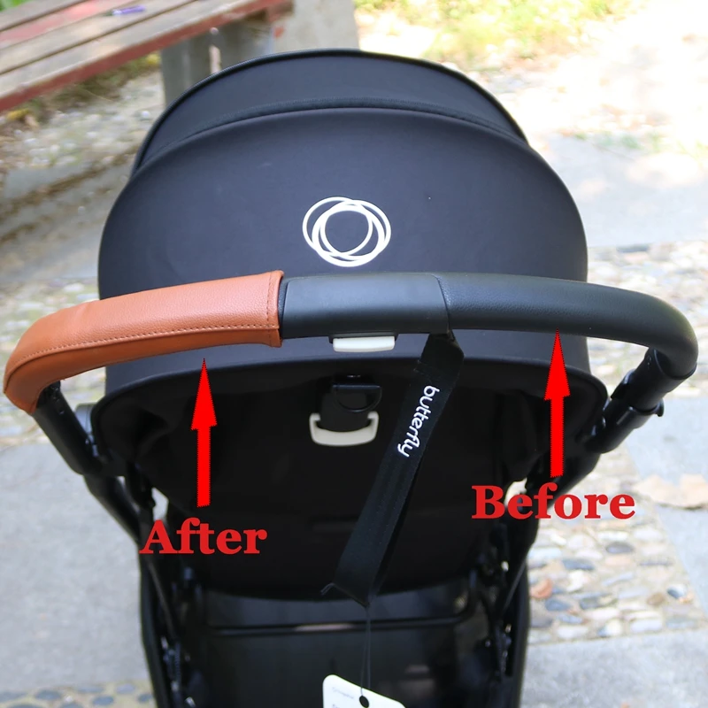 Фото Чехол для ручки детской коляски Bugaboo Butterfly Push Bar Pu защитный чехол для ручки кресла №3