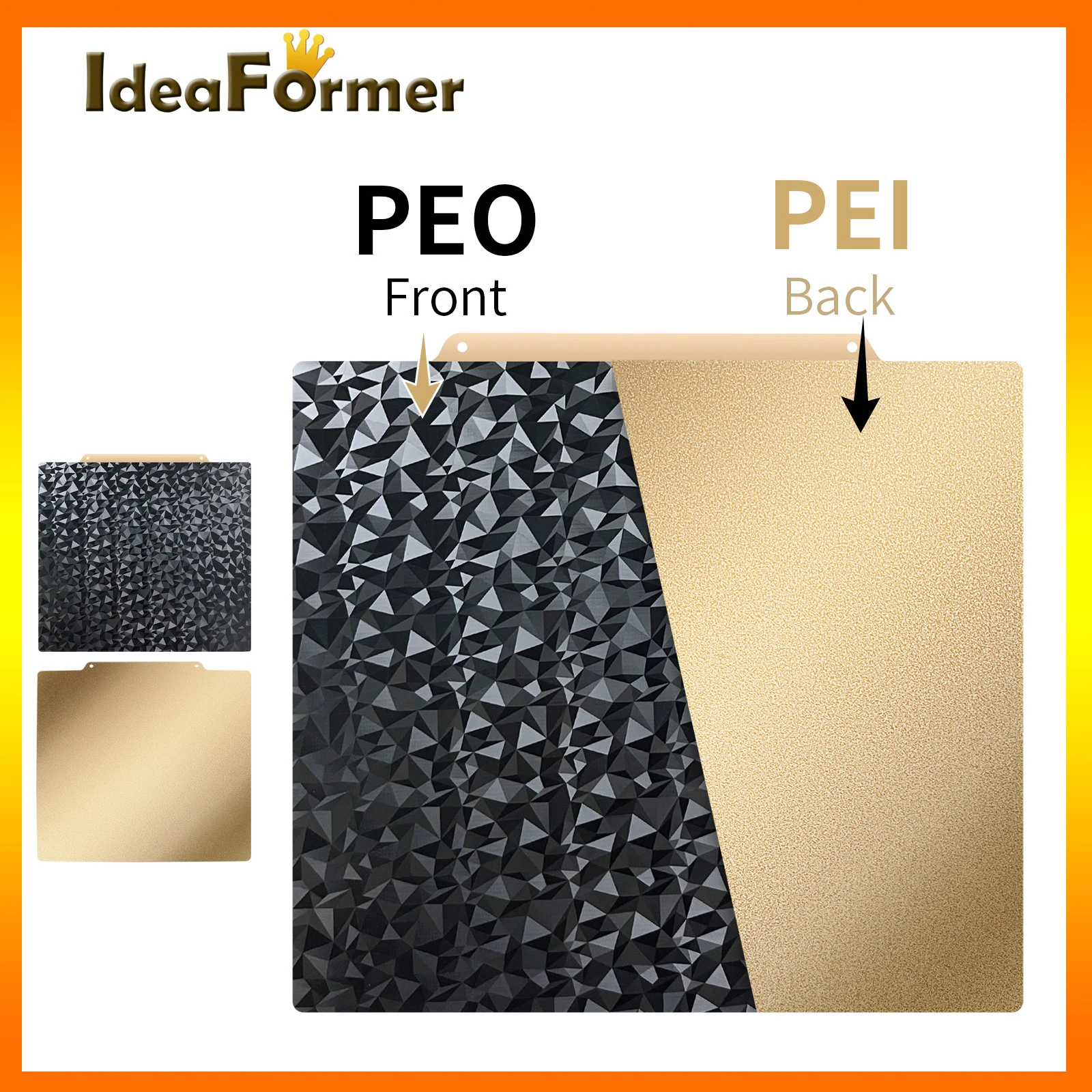 Фото Магнитный двусторонний 3D принтер PEI + PEO 230x257, со стальной пластиной №1