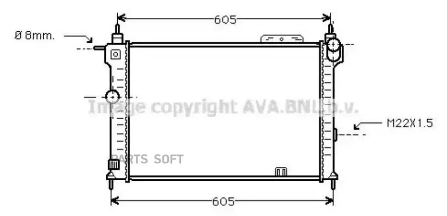 AVA OLA2028 Радиатор охлаждения