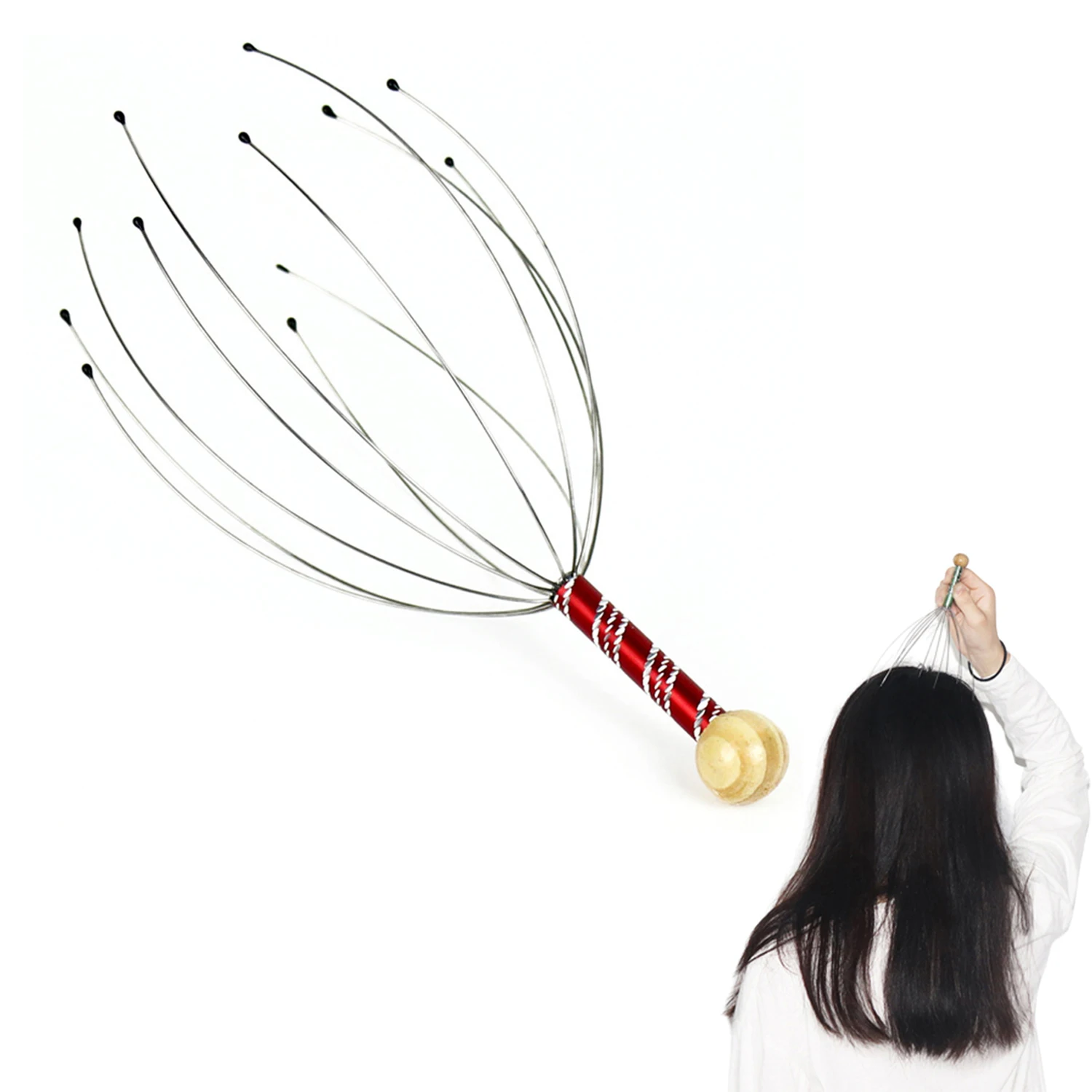 

Hot Head Scratching Massage Claws Octopus Head Massager Scalp Scratcher Massage Claw Small Artifact Soul Extraction Extractor